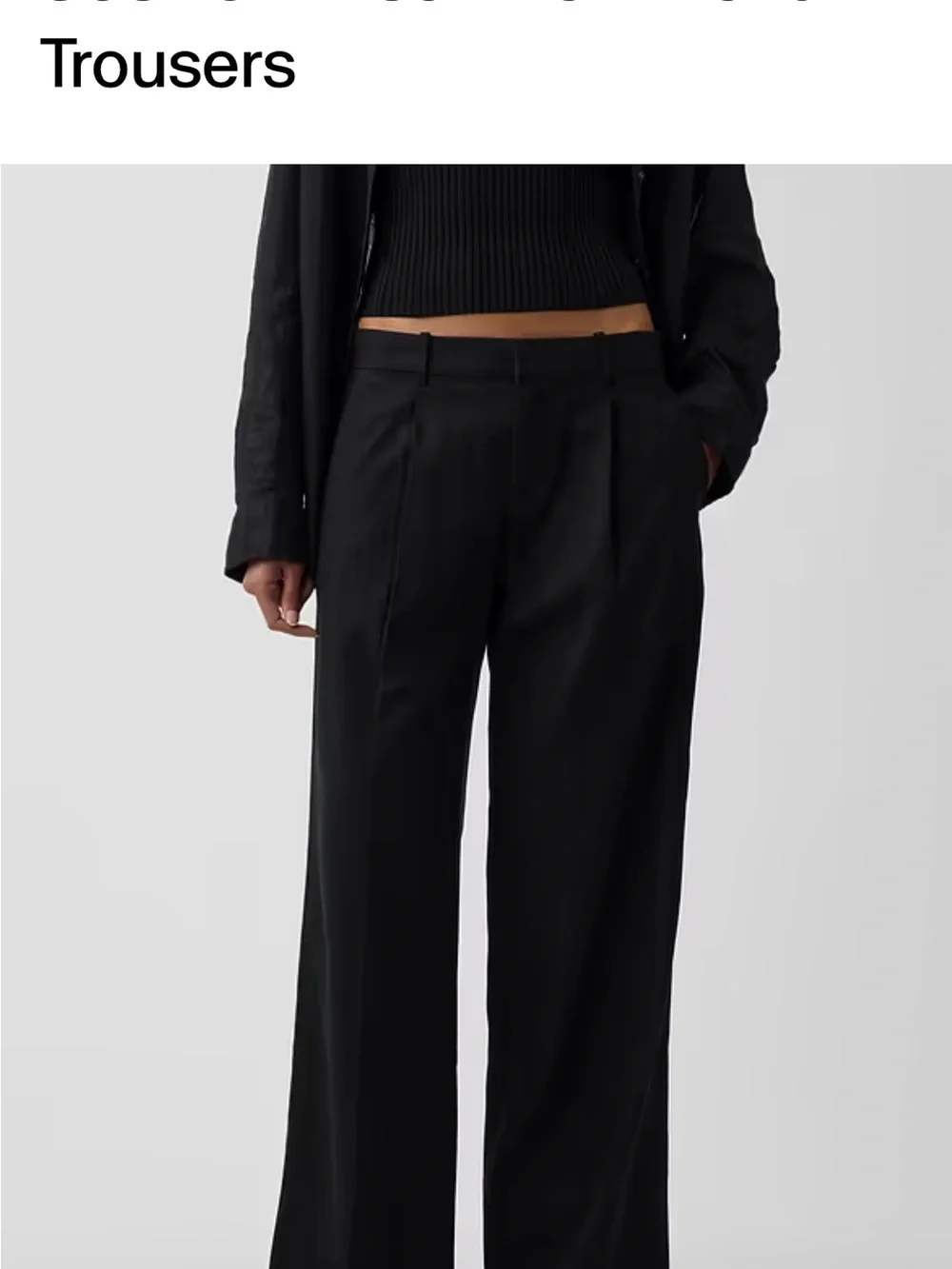 NWT Black Wide-Leg linen blend Women's Pants - Classic Tailored Style